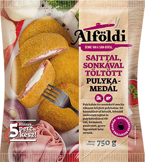 Alföldi Turkey Medallion with ham and cheese filling